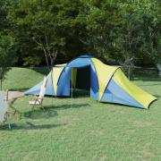 Tente De Camping 4 Personnes Bleu Marine Et Bleu Clair Vidaxl à