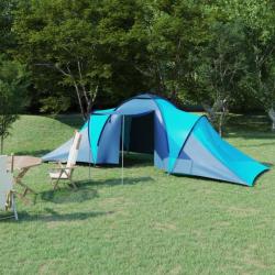 Tente de camping 6 personnes Bleu et bleu clair 93183