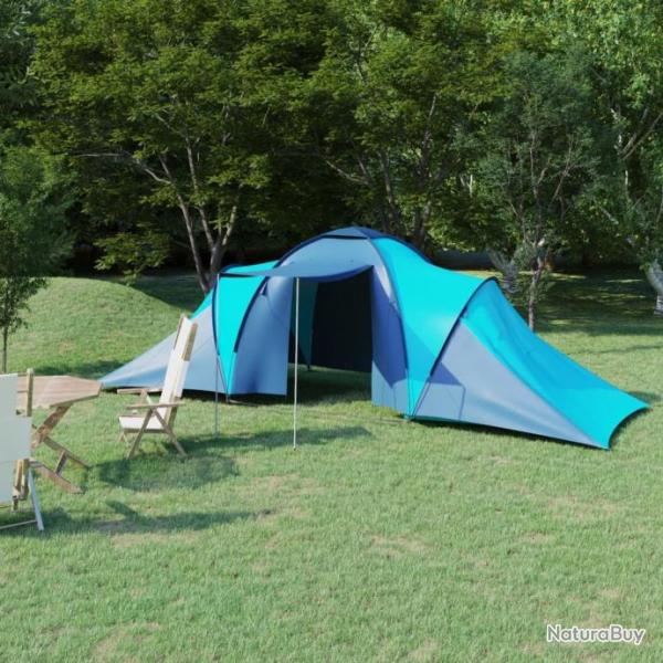 Tente de camping 6 personnes Bleu et bleu clair 93183