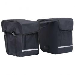 Sac de vélo double pour porte-bagages étanche 35 L Noir 93250