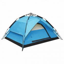 Tente de camping escamotable 2-3 personnes 240x210x140 cm Bleu 92218