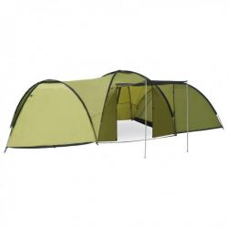 Tente igloo de camping 650x240x190 cm 8 personnes Vert 92231