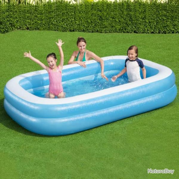 Piscine gonflable rectangulaire 262x175x51 cm Bleu et blanc 92107