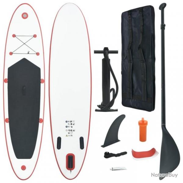 Stand Up Paddle Planche  rame gonflable Rouge et blanc