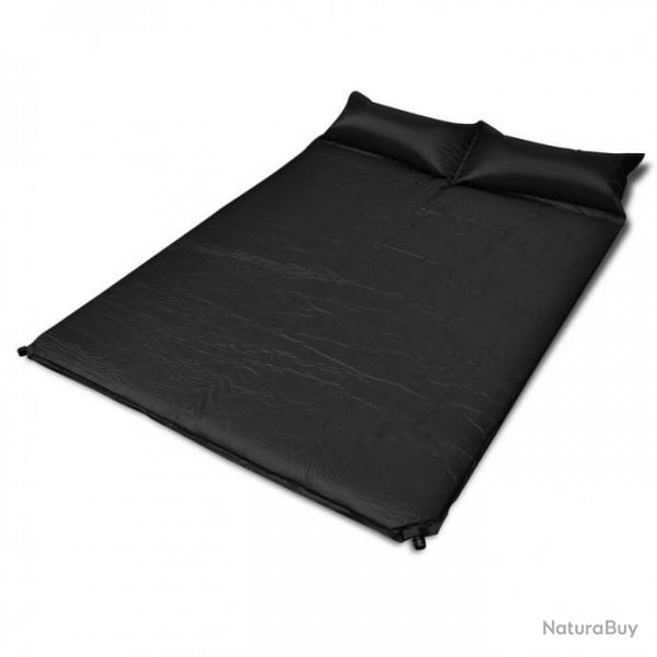 Matelas autogonflant noir 190 x 130 x 5 cm (2 personnes) 90690