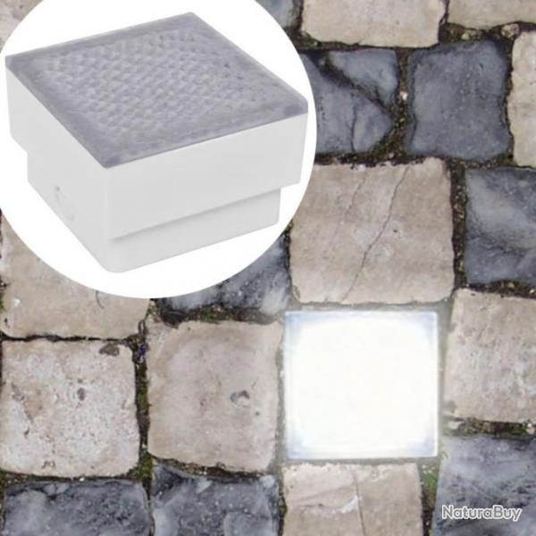 6 lampes LED d'clairage incorpores au sol 100x100x68 mm