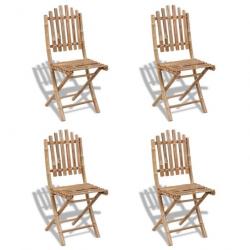 Chaises pliables d'extérieur Bambou 4 pcs 271715