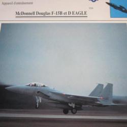 FICHE  AVIATION  TYPE  APPAREIL  D ENTRAINEMENT   / Mc DONNELL DOUGLAS F 15B ET D EAGLE  USA