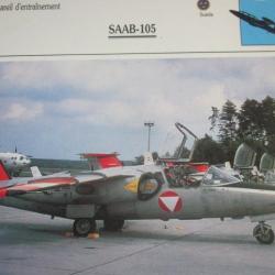 FICHE  AVIATION  TYPE  APPAREIL  D ENTRAINEMENT   / SAAB 105  SUEDE