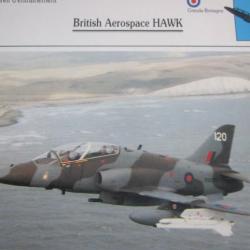FICHE  AVIATION  TYPE  APPAREIL  D ENTRAINEMENT   / BRITISH AEROSPACE HAWK  G BRETAGNE
