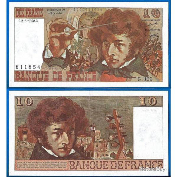 France 10 Francs 1978 Hector Berlioz Billet Franc Frs Frc Frcs