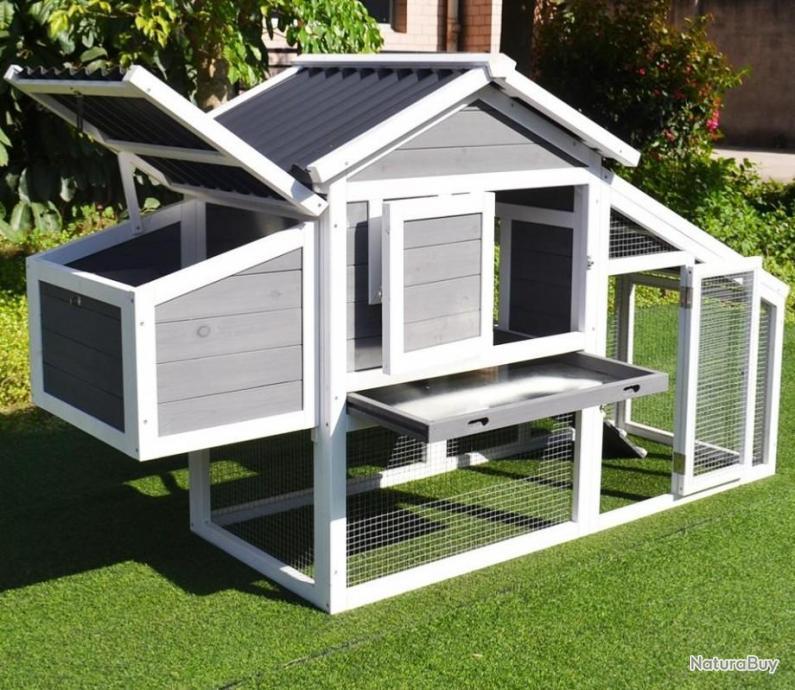 Cage Mobile Pour Poules - 3 Boules Extérieures Pour Parcours Libre, Clapier Volailles Jardin Ferme