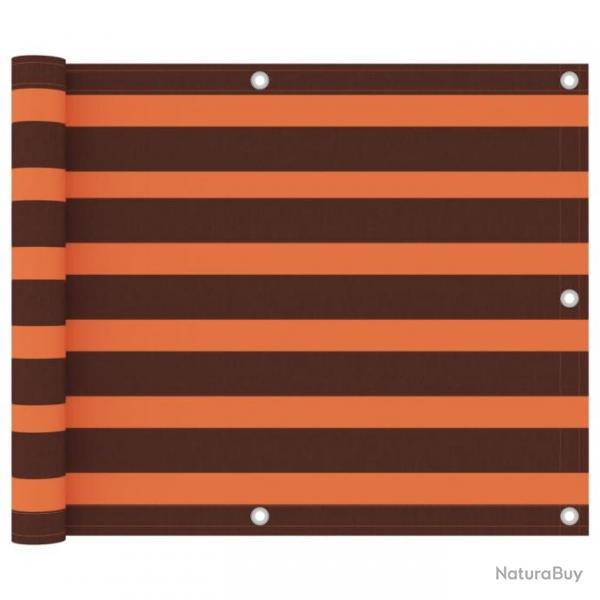 cran de balcon Orange et marron 75x300 cm Tissu Oxford 134924