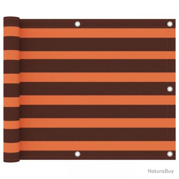 cran de balcon Orange et marron 75x400 cm Tissu Oxford 134925