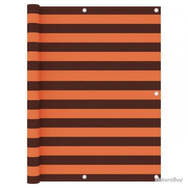 cran de balcon Orange et marron 120x400 cm Tissu Oxford 134933