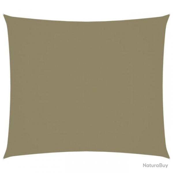 Voile de parasol Tissu Oxford rectangulaire 2x2,5 m Beige 135144