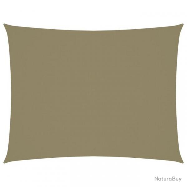 Voile de parasol Tissu Oxford rectangulaire 6x8 m Beige 135168