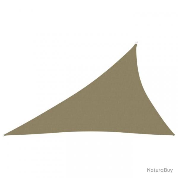 Voile de parasol Tissu Oxford triangulaire 3x4x5 m Beige 135173