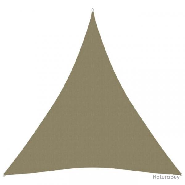 Voile de parasol Tissu Oxford triangulaire 3x4x4 m Beige 135174