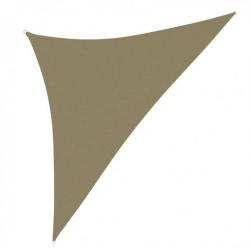 Voile de parasol Tissu Oxford triangulaire 3,5x3,5x4,9 m Beige 135175