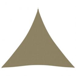 Voile de parasol Tissu Oxford triangulaire 4x4x4 m Beige 135176