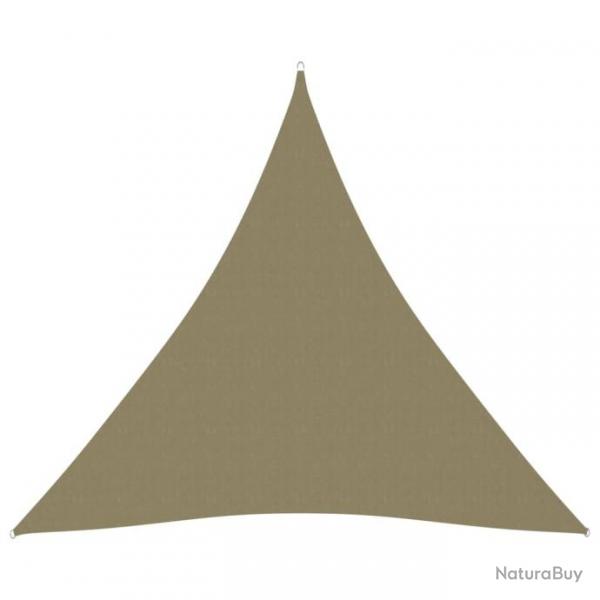 Voile de parasol Tissu Oxford triangulaire 4x4x4 m Beige 135176