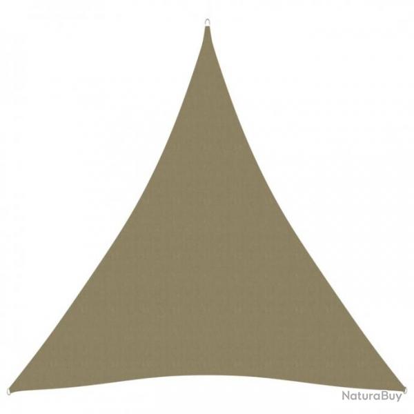 Voile de parasol Tissu Oxford triangulaire 4x5x5 m Beige 135179