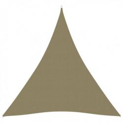 Voile de parasol Tissu Oxford triangulaire 5x6x6 m Beige 135181