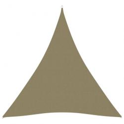 Voile de parasol Tissu Oxford triangulaire 5x6x6 m Beige 135181
