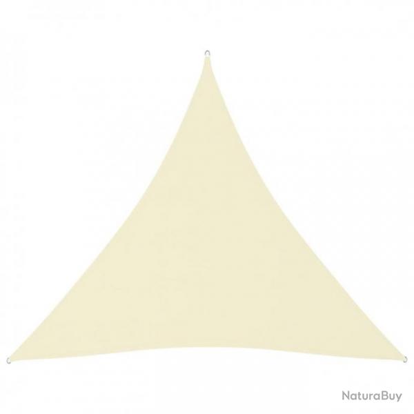 Voile de parasol Tissu Oxford triangulaire 3x3x3 m Crme 135225