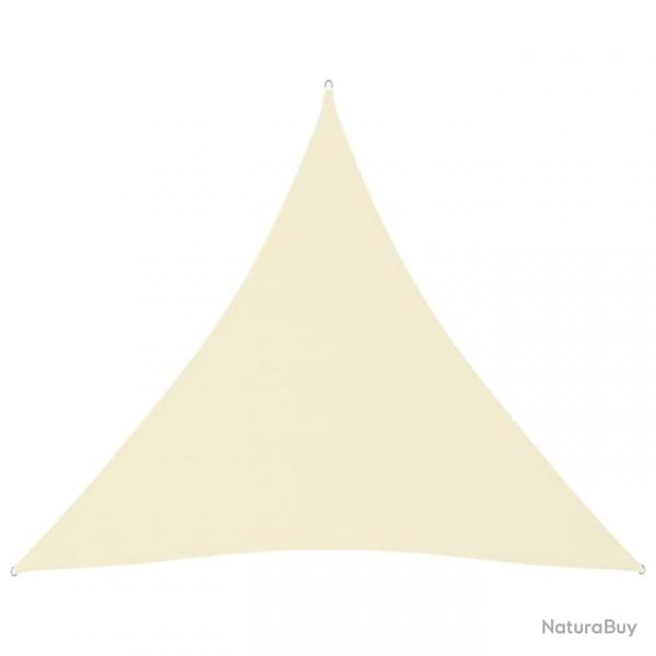Voile de parasol Tissu Oxford triangulaire 3x3x3 m Crme 135225