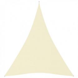 vidaXL Voile de parasol Tissu Oxford triangulaire 3x4x4 m Crème