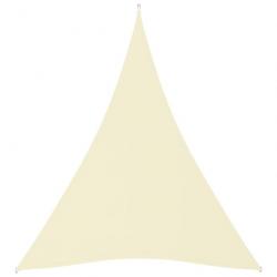 Voile de parasol Tissu Oxford triangulaire 3x4x4 m Crème
