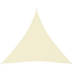 Voile de parasol Tissu Oxford triangulaire 4x4x4 m Crème 135231