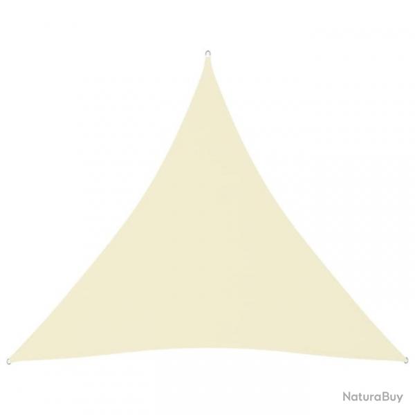 Voile de parasol Tissu Oxford triangulaire 4,5x4,5x4,5 m Crme 135233