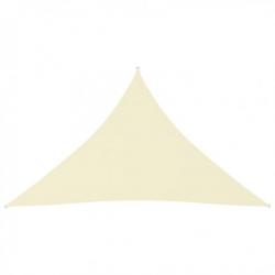 Voile de parasol Tissu Oxford triangulaire 5x5x6 m Crème 135238