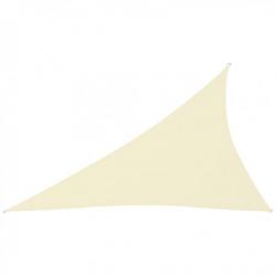 Voile de parasol Tissu Oxford triangulaire 4x5x6,4 m Crème 135239