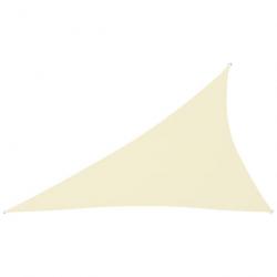 Voile de parasol Tissu Oxford triangulaire 4x5x6,4 m Crème 135239
