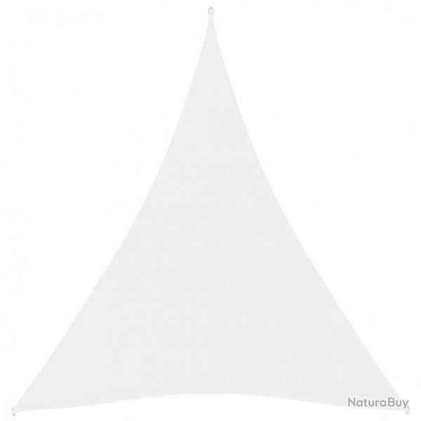 Voile de parasol Tissu Oxford triangulaire 4x5x5 m Blanc 135289