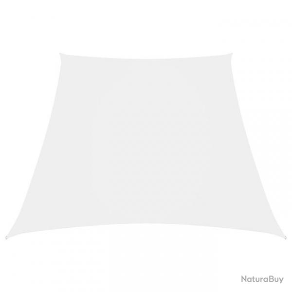 Voile de parasol Tissu Oxford trapze 3/4x2 m Blanc 135296