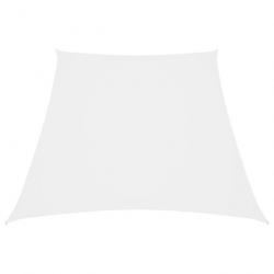 Voile de parasol Tissu Oxford trapèze 4/5x3 m Blanc 135298