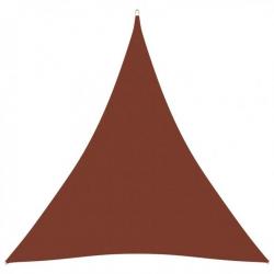 Voile de parasol Tissu Oxford triangulaire 4x4x4 m Terre cuite 135396