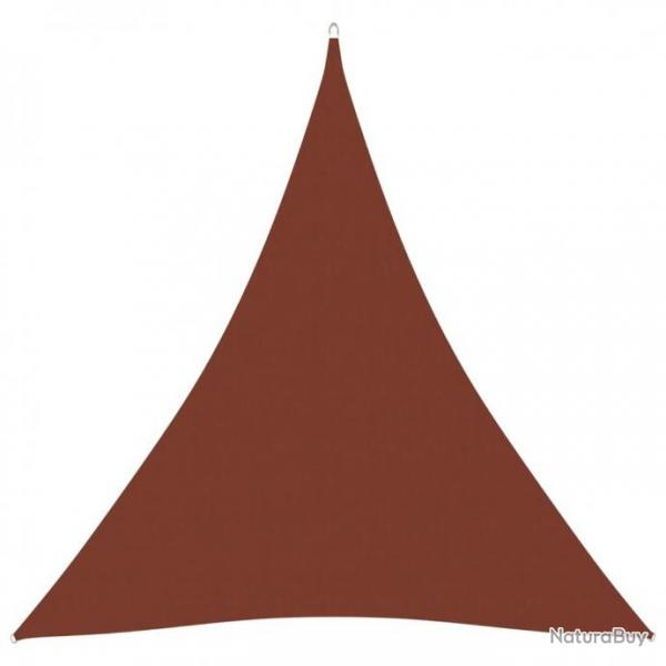 Voile de parasol Tissu Oxford triangulaire 4x4x4 m Terre cuite 135396