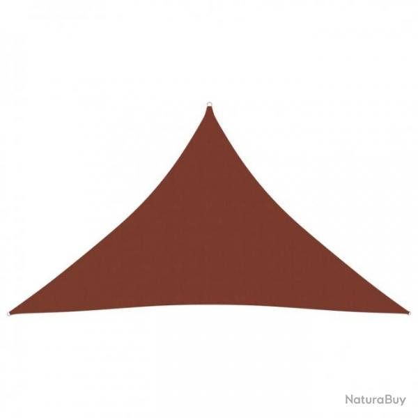 Voile de parasol Tissu Oxford triangulaire 5x5x6 m Terre cuite 135403