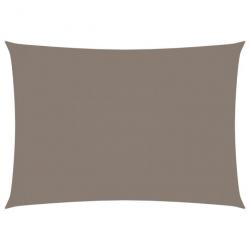 Voile de parasol Tissu Oxford rectangulaire 2x4 m Taupe 135422