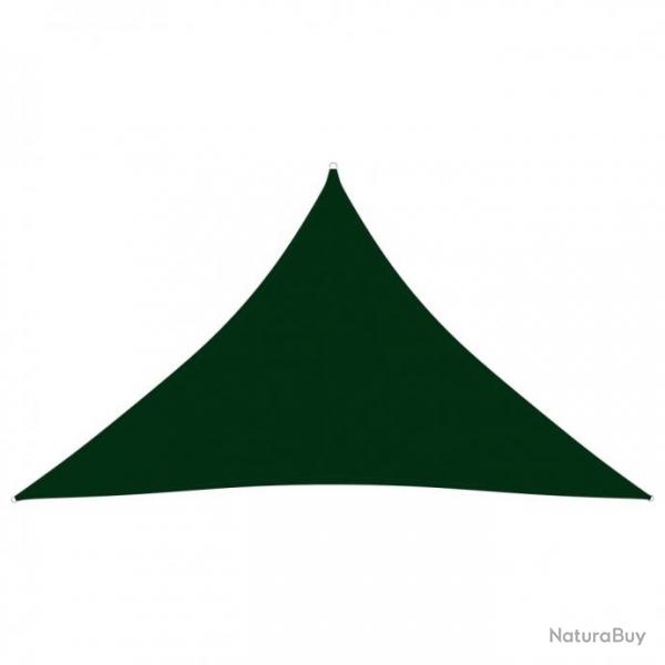 Voile parasol Tissu Oxford triangulaire 3,5x3,5x4,9m Vert fonc 135505