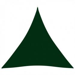 Voile de parasol Tissu Oxford triangulaire 4x4x4 m Vert foncé 135506