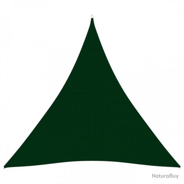 Voile parasol Tissu Oxford triangulaire 4,5x4,5x4,5m Vert fonc 135508