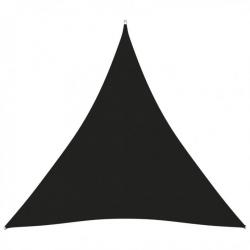 Voile de parasol Tissu Oxford triangulaire 4x4x4 m Noir 135781