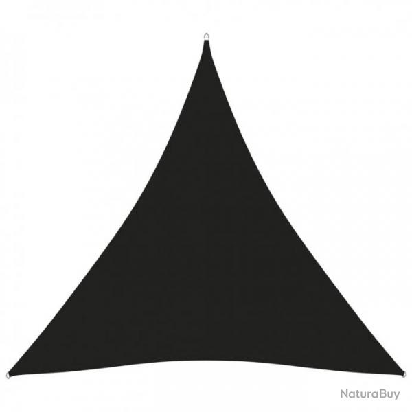Voile de parasol Tissu Oxford triangulaire 5x5x5 m Noir 135785